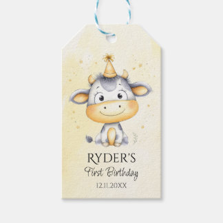Etiqueta Para Presente Boas Vacas, Primeiro Aniversário, Favorecem Etique