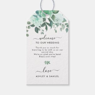Etiqueta Para Presente Boas-vindas ao Casamento das Flores do Elegante Gr