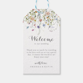 Etiqueta Para Presente Boas-vindas ao Casamento das Flores Selvagens Colo