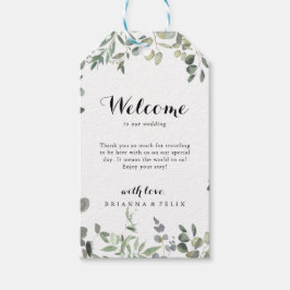 Etiqueta Para Presente Boas-vindas ao Casamento de Delícia de Eucalyptus
