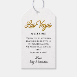 Etiqueta Para Presente Boas-vindas ao casamento de Las Vegas Sparkles