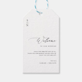Etiqueta Para Presente Boas-vindas ao casamento de script Elegante simple