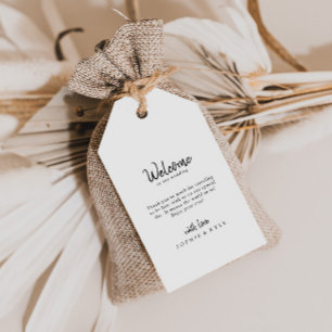 Etiqueta Para Presente Boas-vindas ao casamento moderno