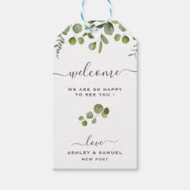 Etiqueta Para Presente Boas-vindas ao Eucalyptus Wedding Gift Tag