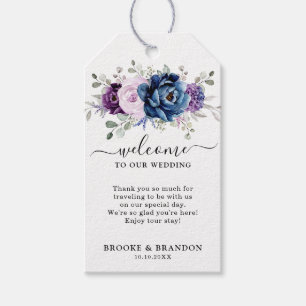 Etiqueta Para Presente Boas-vindas ao Marinho Roxo Lilac Bloom