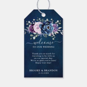 Etiqueta Para Presente Boas-vindas ao Marinho Roxo Lilac Bloom
