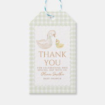 Bobo Goose Gingham Duck Obrigado chá de fraldas