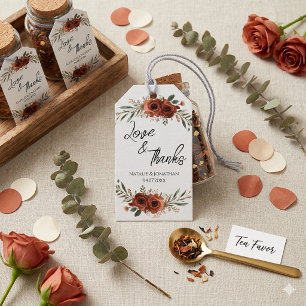 Etiqueta Para Presente Boho Casamento Floral Terracota Mal-humorado Obrig