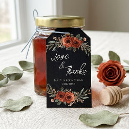 Etiqueta Para Presente Boho Casamento Floral Terracota Mal-humorado Obrig