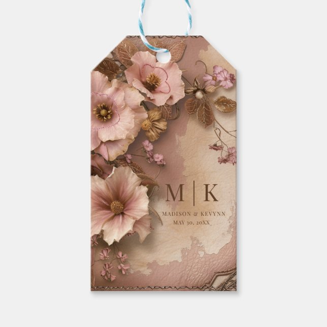 Etiqueta Para Presente Boho Cowgirl Western Florals Casando Napkins (Frente)