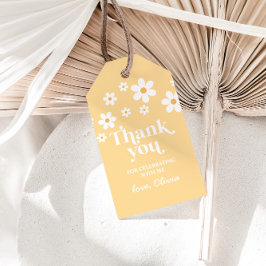 Etiqueta Para Presente boho daisy yellow obrigado você favorece as etique