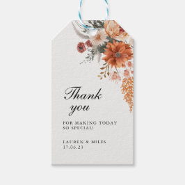 Etiqueta Para Presente Boho Fall Obrigado Tag Favorável