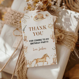 Etiqueta Para Presente Boho First Rodeo Cowboy Aniversário Obrigado