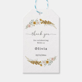 Etiqueta Para Presente  boho floral Baby Shower yellow wildflower