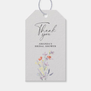 Etiqueta Para Presente Boho Floral chá de panela obrigado