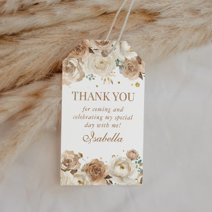 Etiqueta Para Presente Boho Floral Quinceanera Obrigado