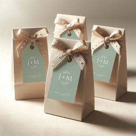 Etiqueta Para Presente Boho Floral Sage Green Wedding