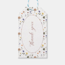 Etiqueta Para Presente Boho Floral Wildflower Obrigado |
