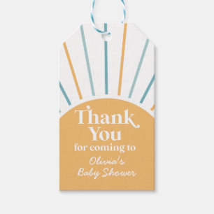 Etiqueta Para Presente Boho Here Vem o chá de fraldas do Sol Filho