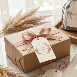 Etiqueta Para Presente Boho Neutro Eid Mubarak Tag de Presente Elegante P
