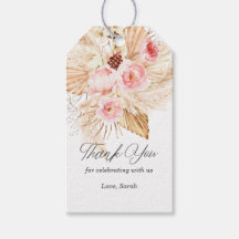 Boho Pampas Grass Watercolor Chá de fraldas Floral