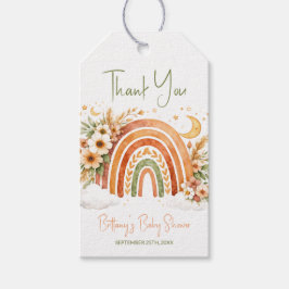 Etiqueta Para Presente Boho Rainbow Baby Shower Thank You