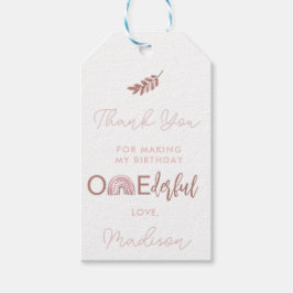 Etiqueta Para Presente Boho Rainbow Girl Agradeço-Lhe Tags De Presente