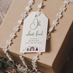 Etiqueta Para Presente Boho Rainbow & Hearts Oh What Divertido Family Gif