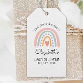 Etiqueta Para Presente Boho Rainbow | Pastel Minimalist Baby Shower girl