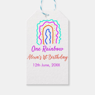 Etiqueta Para Presente Boho Rainbow, um aniversário de crianças brilhante