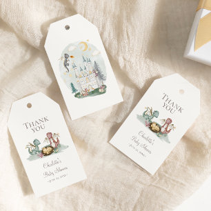 Etiqueta Para Presente Boho Storybook Dragon Chá de fraldas Obrigado