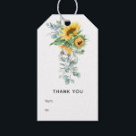 Etiqueta Para Presente Boho Sunflower Eucalyptus Wedding<br><div class="desc">Flor de sol brilhante e verde selvagem eucalipto etiquetas de presentes personalizáveis para o seu evento específico.</div>