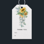 Etiqueta Para Presente Boho Sunflower Eucalyptus Wedding<br><div class="desc">Flor de sol brilhante e verde selvagem eucalipto etiquetas de presentes personalizáveis para o seu evento específico.</div>