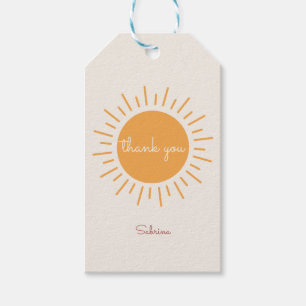 Etiqueta Para Presente Boho Sunshine Gênero Neutro Obrigado