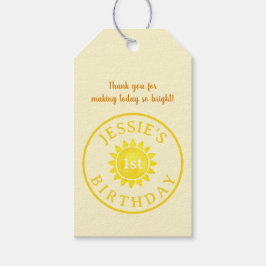 Etiqueta Para Presente Boho Sunshine primeiro aniversario Gift Tags - Pri