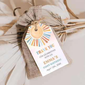Etiqueta Para Presente Boho Sunshine Sol Terra Cotta Aniversário