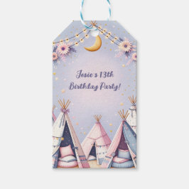 Etiqueta Para Presente Boho Teepee Girly Sleepover SlumbParty