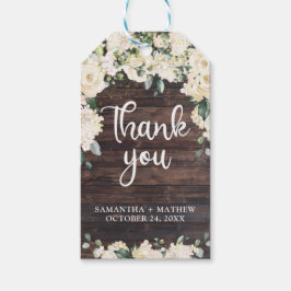 Etiqueta Para Presente Boho verde rosa floral branco