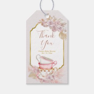 Etiqueta Para Presente Boho Vintage Tea Party Obrigado Tag