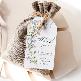Etiqueta Para Presente Boho Whimsical Wildflower Meadow Weding Favor