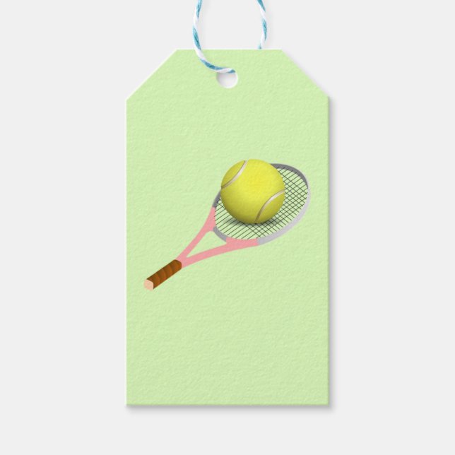 Etiqueta Para Presente Bola e Raquete de Tênis (Frente)