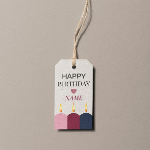 Etiqueta Para Presente Bolo de Aniversário Personalizado com Desejos de T