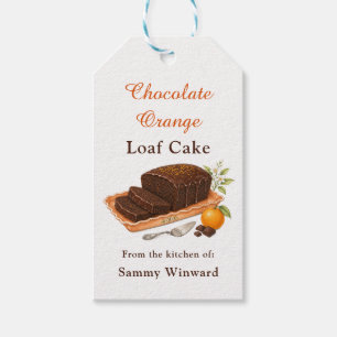 Etiqueta Para Presente Bolo de Laranja com Chocolate