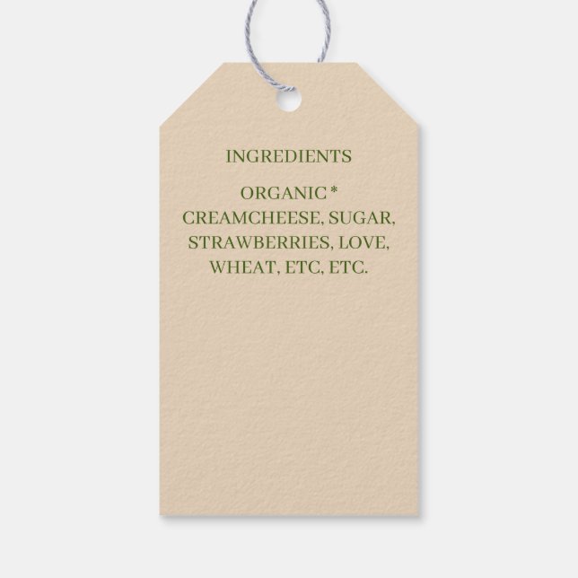 Etiqueta Para Presente bolo de morango (Verso)