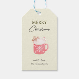 Etiqueta Para Presente Bolo de Natal com Cacau em Caneca Feliz Natal