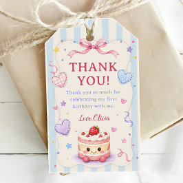 Etiqueta Para Presente Bolo Fofo Aniversário de 1 Ano
