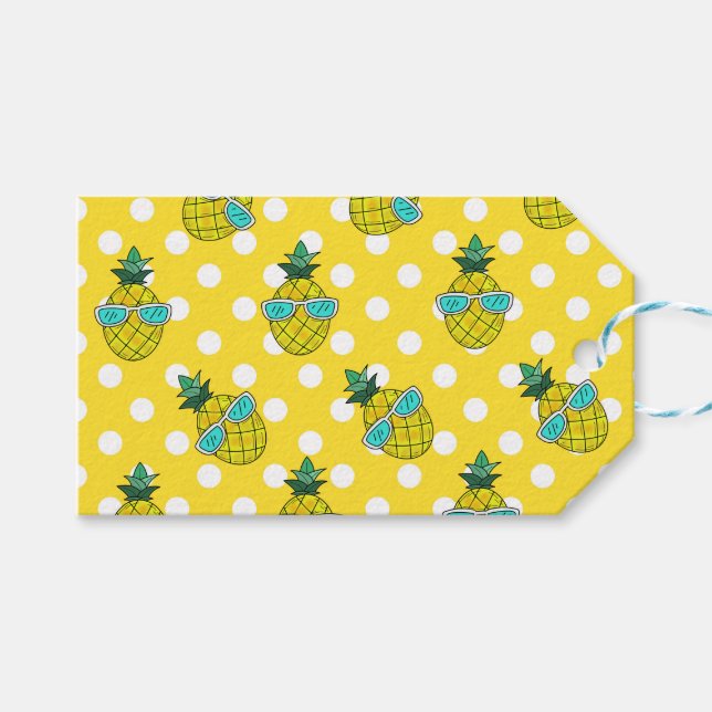 Etiqueta Para Presente Bolsa de sol de abacaxi (Frente (horizontal))