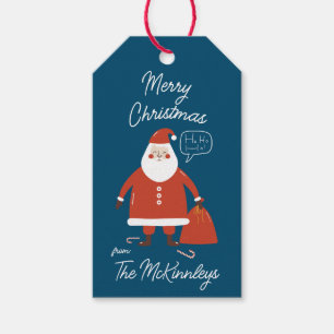 Etiqueta Para Presente Bom Natal Papai Noel Ho Ho Personalizável
