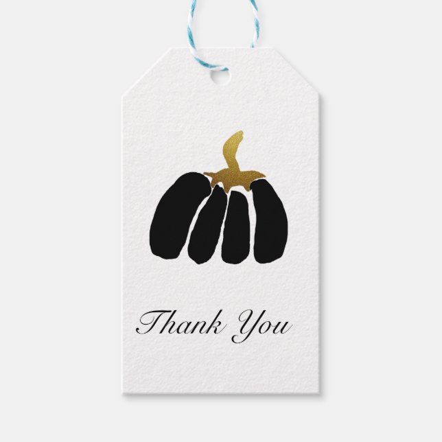 Etiqueta Para Presente Bombas Estilizadas a Preto, Branco e Dourado (Frente)