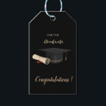 Etiqueta Para Presente Boné de formatura, Diploma, Formando<br><div class="desc">Boné de formatura e diploma para a etiqueta de presente do formando.</div>